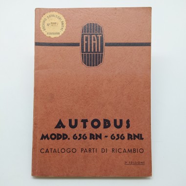 Catalogo parti di ricambio Autobus mod. 656 RN & RNL, 2° ed. 1938. Macchie