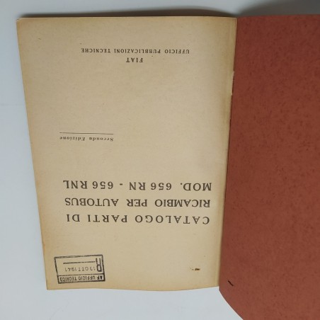 Catalogo parti di ricambio Autobus mod. 656 RN & RNL, 2° ed. 1938. Macchie