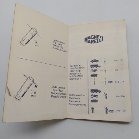 Tabelle di comparazione Magneti Marelli, 1981. Scolorito e macchiato