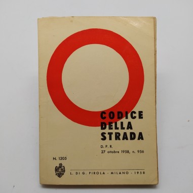 Codice della strada 1958, L. Di G. Pirola. Condizioni mediocri