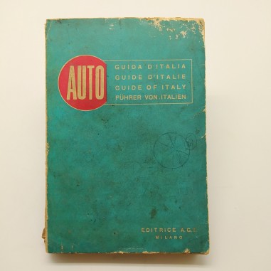 AUTO Guida d'Italia, editrice A.G.I., 1° ed. 1956. Condizioni mediocri