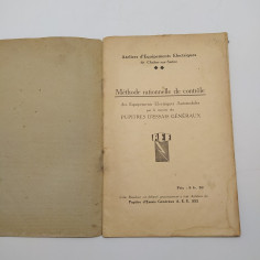 Libretto in francese Methode rationnelle de controle, A.E.E. Condizioni mediocri 2