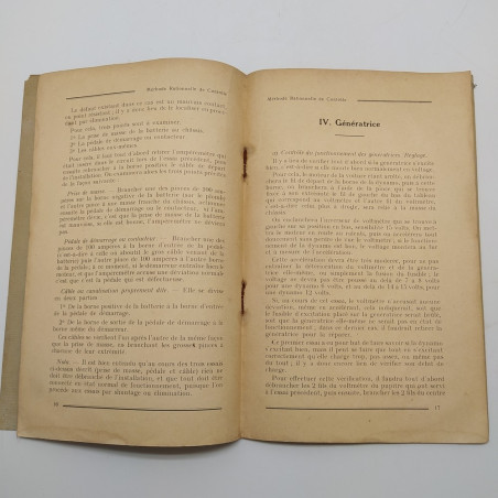Libretto in francese Methode rationnelle de controle, A.E.E. Condizioni mediocri