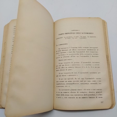Manuale dell'automobilista, 1° vol. - Motore a scoppio, 1951. Ingiallimenti