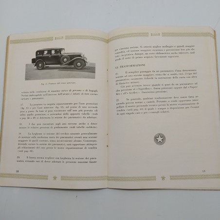 I pneumatici per automobili Pirelli 1938. Condizioni discrete