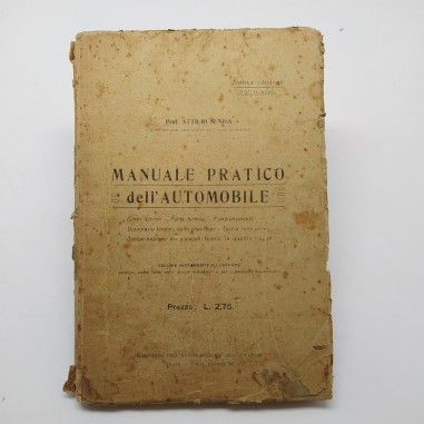 Manuale pratico dell'automobile, A. Seniga, 1915. Piccoli strappi e macchie