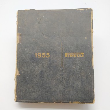 Agenda 1955 Pirelli in parte scritta. Copertina danneggiata.