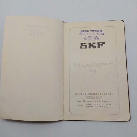 Catalogo tascabile n.4 cuscinetti a sfera SKF, 1921. Ingrigimento