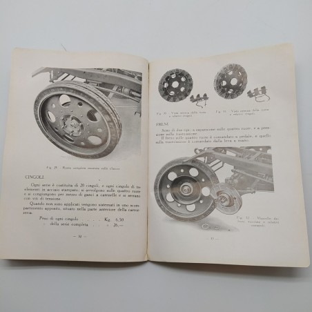 OM - Istruzioni per l'uso e la manutenzione della autocarretta 32, 1935. Macchie