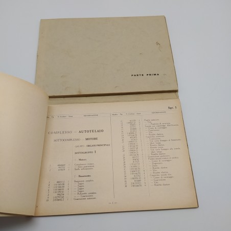 Catalogo parti di ricambio Fiat Campagnola A, 1° ed. 1962. Macchie e aloni