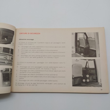 Manuale uso e manutenzione AR6 Alfa Romeo 1986. Ingiallimenti e macchie