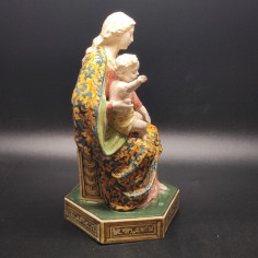 Minghetti Bologna maiolica Madonna con il bambin Gesù piccoli difetti 1920 circa 2