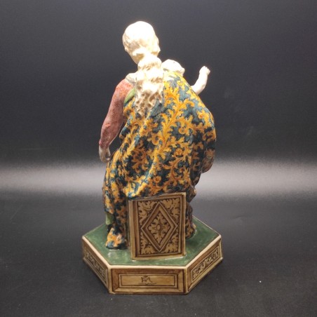 Minghetti Bologna maiolica Madonna con il bambin Gesù piccoli difetti 1920 circa