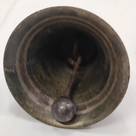 Campana in bronzo senza decorazioni liscia h. 16 cm d. 14 cm