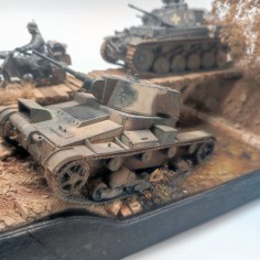 Diorama WWII Polonia Blitzkrieg Panzer IV e BMW R75 sidecar 1939 sc. 1/35 2