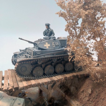 Diorama WWII Polonia Blitzkrieg Panzer IV e BMW R75 sidecar 1939 sc. 1/35