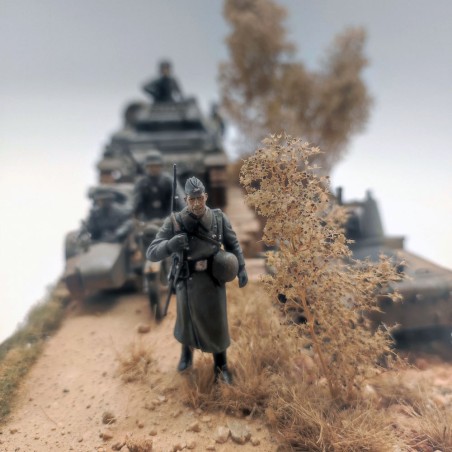 Diorama WWII Polonia Blitzkrieg Panzer IV e BMW R75 sidecar 1939 sc. 1/35