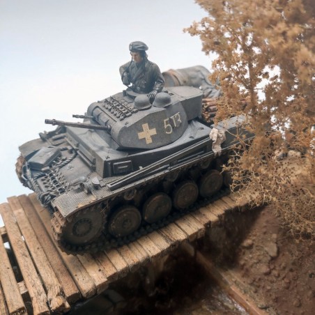 Diorama WWII Polonia Blitzkrieg Panzer IV e BMW R75 sidecar 1939 sc. 1/35