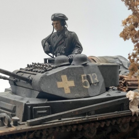 Diorama WWII Polonia Blitzkrieg Panzer IV e BMW R75 sidecar 1939 sc. 1/35