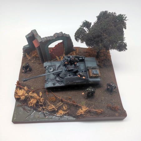 Diorama WWII cacciacarri Marder II Francia 1944 sc. 1/35