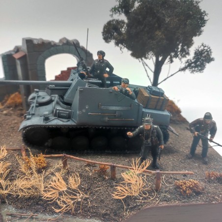 Diorama WWII cacciacarri Marder II Francia 1944 sc. 1/35
