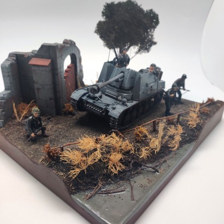 Diorama WWII cacciacarri Marder II Francia 1944 sc. 1/35