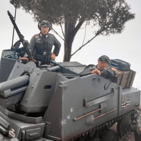 Diorama WWII cacciacarri Marder II Francia 1944 sc. 1/35