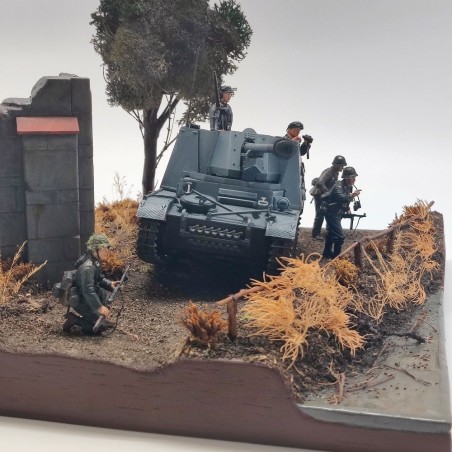 Diorama WWII cacciacarri Marder II Francia 1944 sc. 1/35