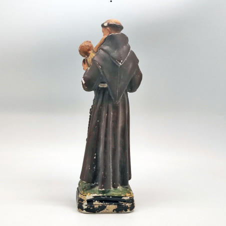 Statuina in gesso Sant'Antonio anni 40/50 h. 32 cm danneggiata