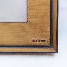Piastrella ceramica Giacomo Onestini gruppo di cavalli rampanti 56x56 cm 2