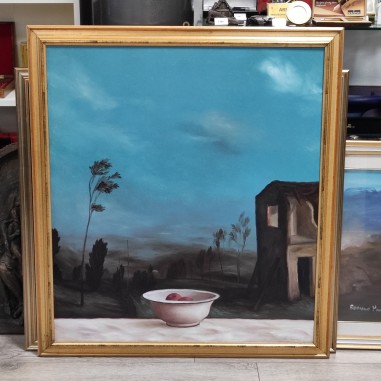 Quadro olio su tela Silvano D'Ambrosio Risurrezione 1994 - 80x90 cm