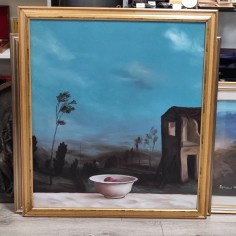 Quadro olio su tela Silvano D'Ambrosio Risurrezione 1994 - 80x90 cm 2