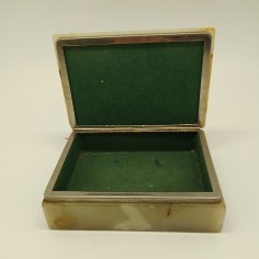 Scatola porta gioie in alabastro anni 70 misure 13,5x9,5x4,5 cm 2
