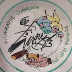 Piatto buon ricordo Ristorante Guareschi Roncole Verdi PR 2