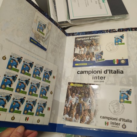 Lotto accumulo di materiale filatelico, francobolli buste folder anni 80/90