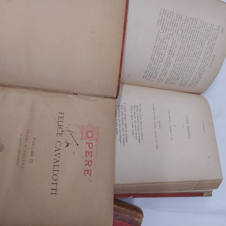 Felice Cavallotti collana 4 volumi " Opere" Milano Tipografia Sociale 1883