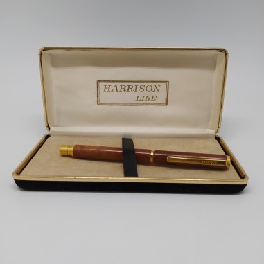 Harrison Line penna stilografica nuova con fusto in legno