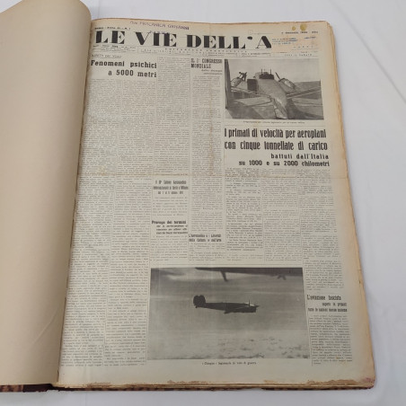 Annata periodico Le vie dell'aria anno 1939 - 51 numeri rilegati