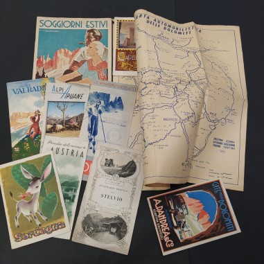 10 tra opuscoli, pieghevoli, libretti promo turismo anni tra il 1905 e il 1956