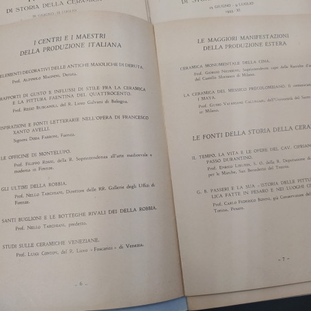 Lotto di 4 volumetti Faenza Museo delle ceramiche 1935