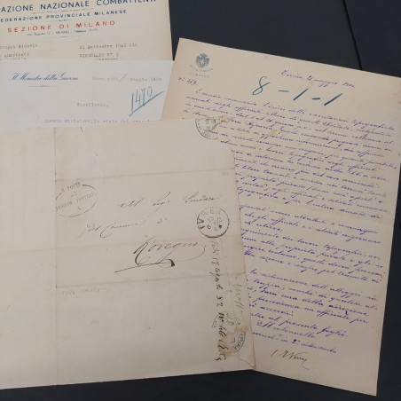 Lotto di 7 documenti militari perido dal tardo 800 al 1941