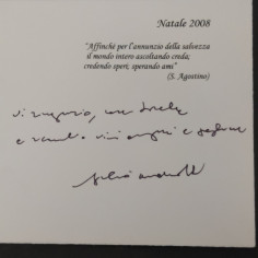 Lotto di 3 biglietti firmati da Venturi, Sanese e Andreotti perido anni 70 2