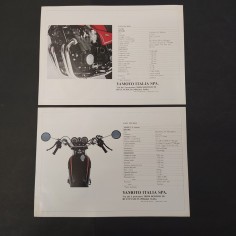 Lotto di 4 cataloghi moto Yamaha XJ650, YZ TZ, XS400 U.S. Custom e XS750 2