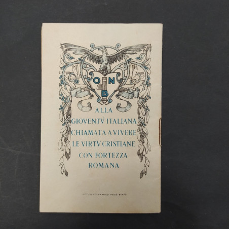 Manuale di preghiera opera Balilla 1932 nome Bigi Silvia anno 1932