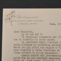 Lettera alto commissariato con le sanzioni contro il fascismo 1945 2