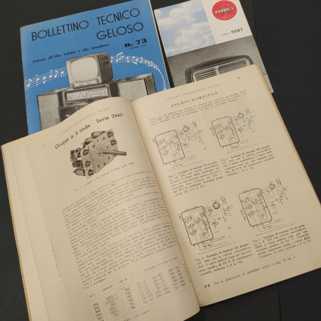 Catalogho Geloso 1951, Bollettino 1985 e brochure Phonola