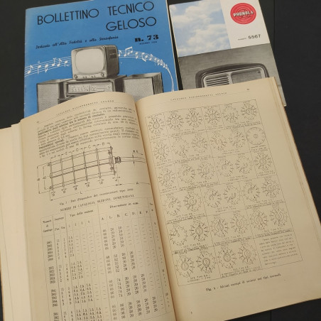 Catalogho Geloso 1951, Bollettino 1985 e brochure Phonola
