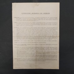 Listino prezzi Moto Gilera 1° Febbraio 1949, al retro condizioni di vendita 2