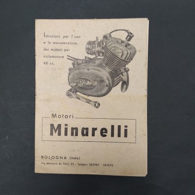 Libretto Uso e manutenzione motori Minarelli 12 pagine, alcune pieghe interne