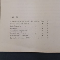 Libretto Uso e manutenzione motori Minarelli 12 pagine, alcune pieghe interne 2